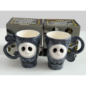 Nightmare Before Christmas Jack Skellington Mug Set of 2 Applause 3D Swirly